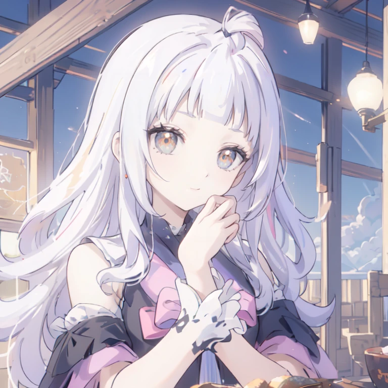 (best quality), masterpiece, Extremely detailed CG8K painting, high color, Extremely high color saturation, All colors are deepened, central composition, Extremely detailed light and shadow, The face and eyes are very detailed, medium length hair, sportswear, colorful clouds，beautiful nature，landscape