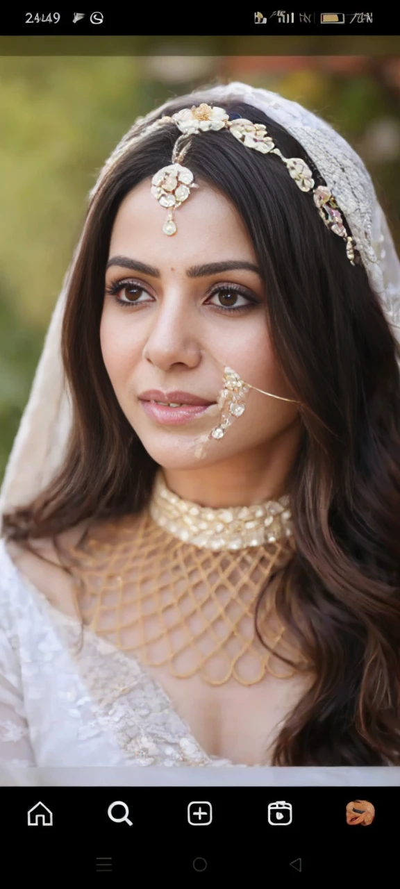 Samantha ruth prabhu,Create a photorealistic image of a middle-class Indian woman standing in a modest living room, wearing a traditional saree with her open pallu dropped (the loose end of the saree dropped) casually over one shoulder. (Expsoing cleavage and navel),The woman should exude a sense of grace and simplicity, with her hair neatly tied in a bun adorned with fresh jasmine flowers. Her expression should be serene yet confident, as she goes about her daily routine with quiet dignity. The room should be furnished modestly, with simple wooden furniture and decorative touches that reflect the warmth and homeliness of a typical middle-class Indian household