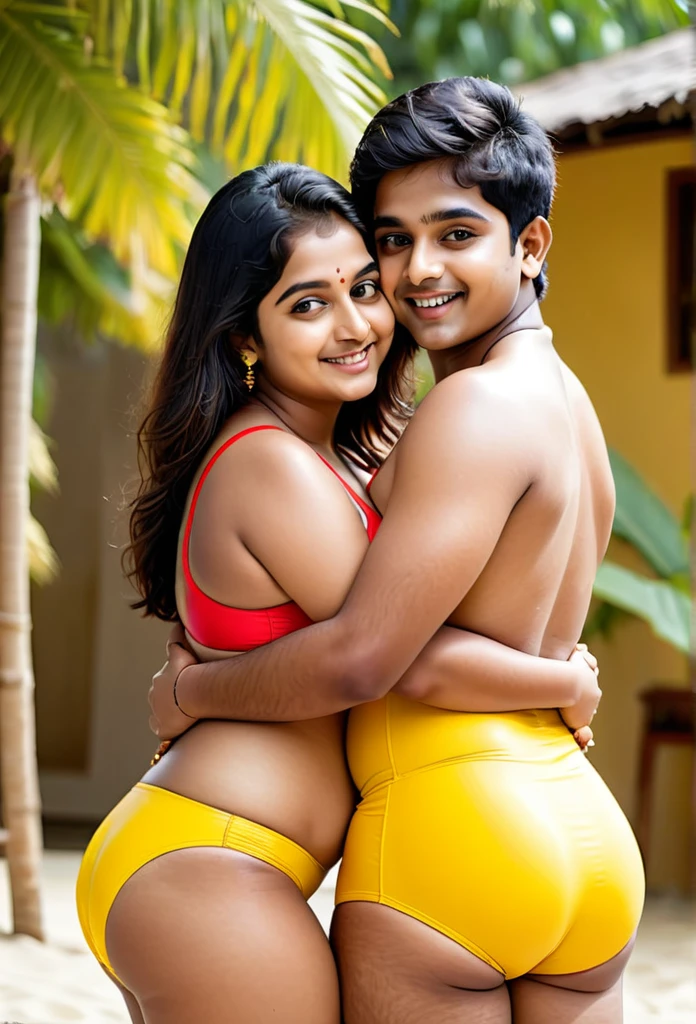 Indian couple goddess shiv and Parvati, saree, big , getting grouped by big with boy suck in temple with crowd