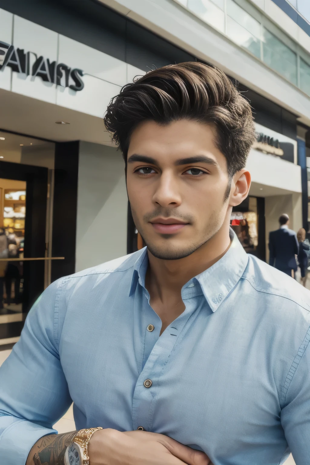 portrait of handsome men ,mall