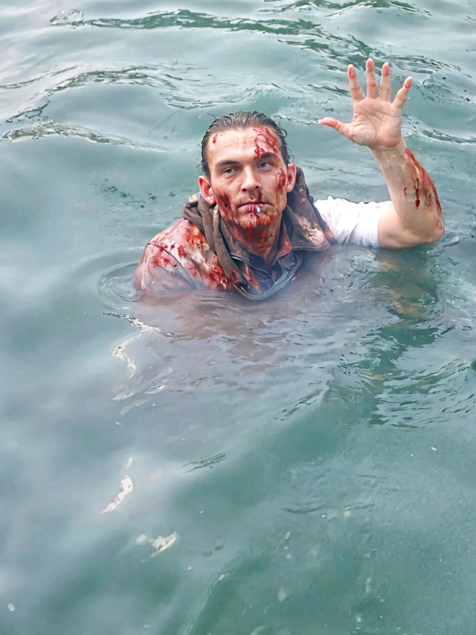 (zoom), (portrait), cinematic, drama, (zombie male), looking at viewer, (uhd:1.2), perfect skin, art, blurry background, 8k