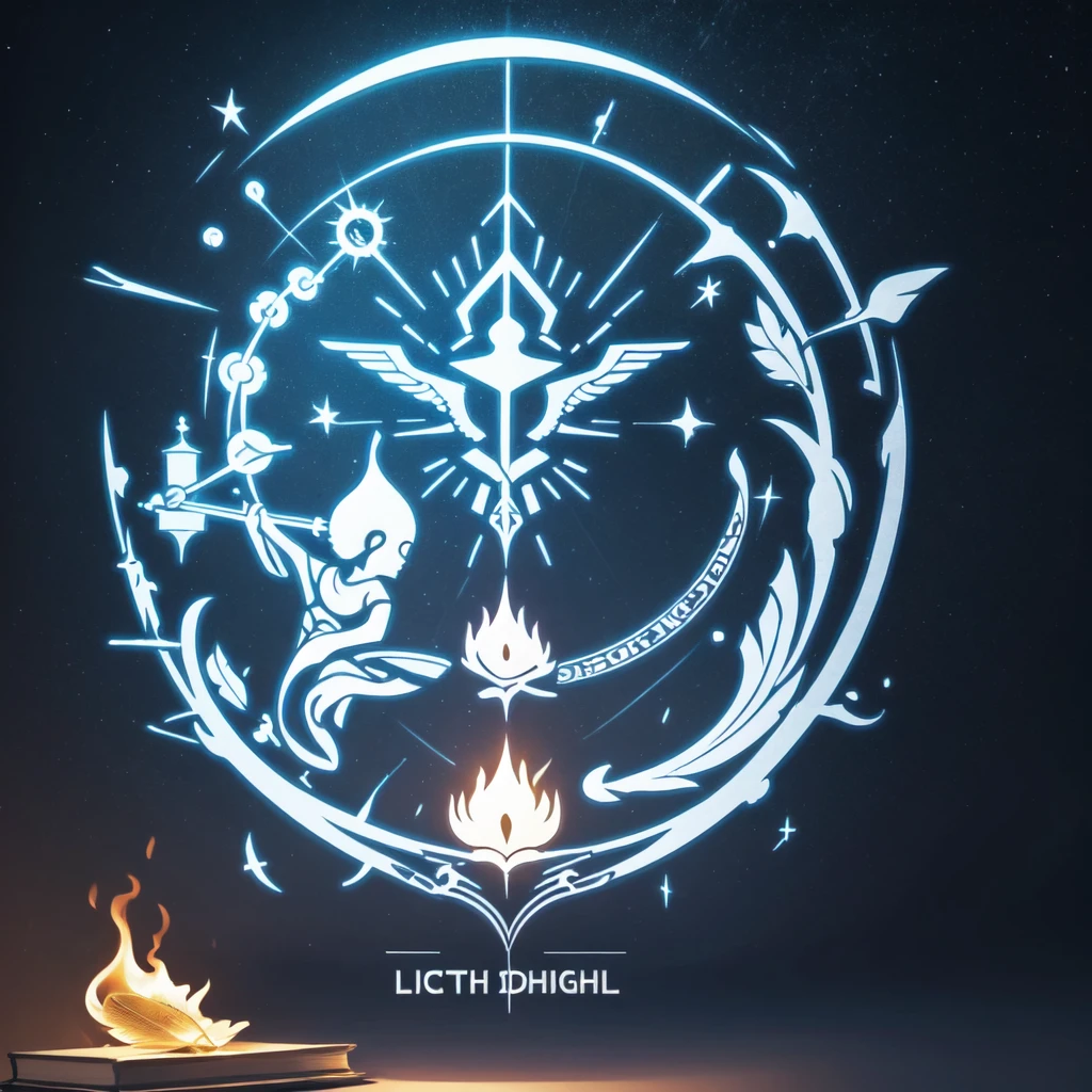 make a {{{logo:1.5}}} for a school with theme of divine light, torch, knowledge