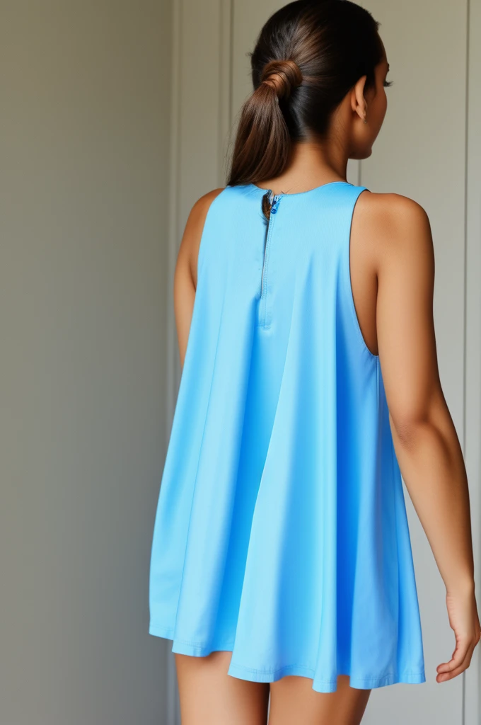 Create a girl wearing no dress with back side