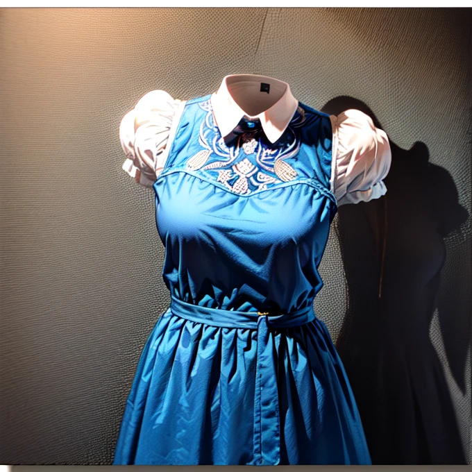 Blue dress (invisible, no humans, Headless, Faceless:1.5), cute big breasts, Ridiculous, High resolution, Super detailed, clothing details