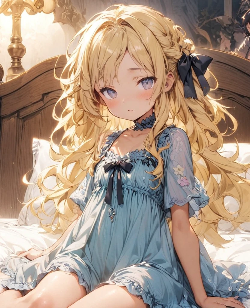 boyish Slanted Eyes Blonde whole body moonlight negligee Bob Short At the bed Petite
