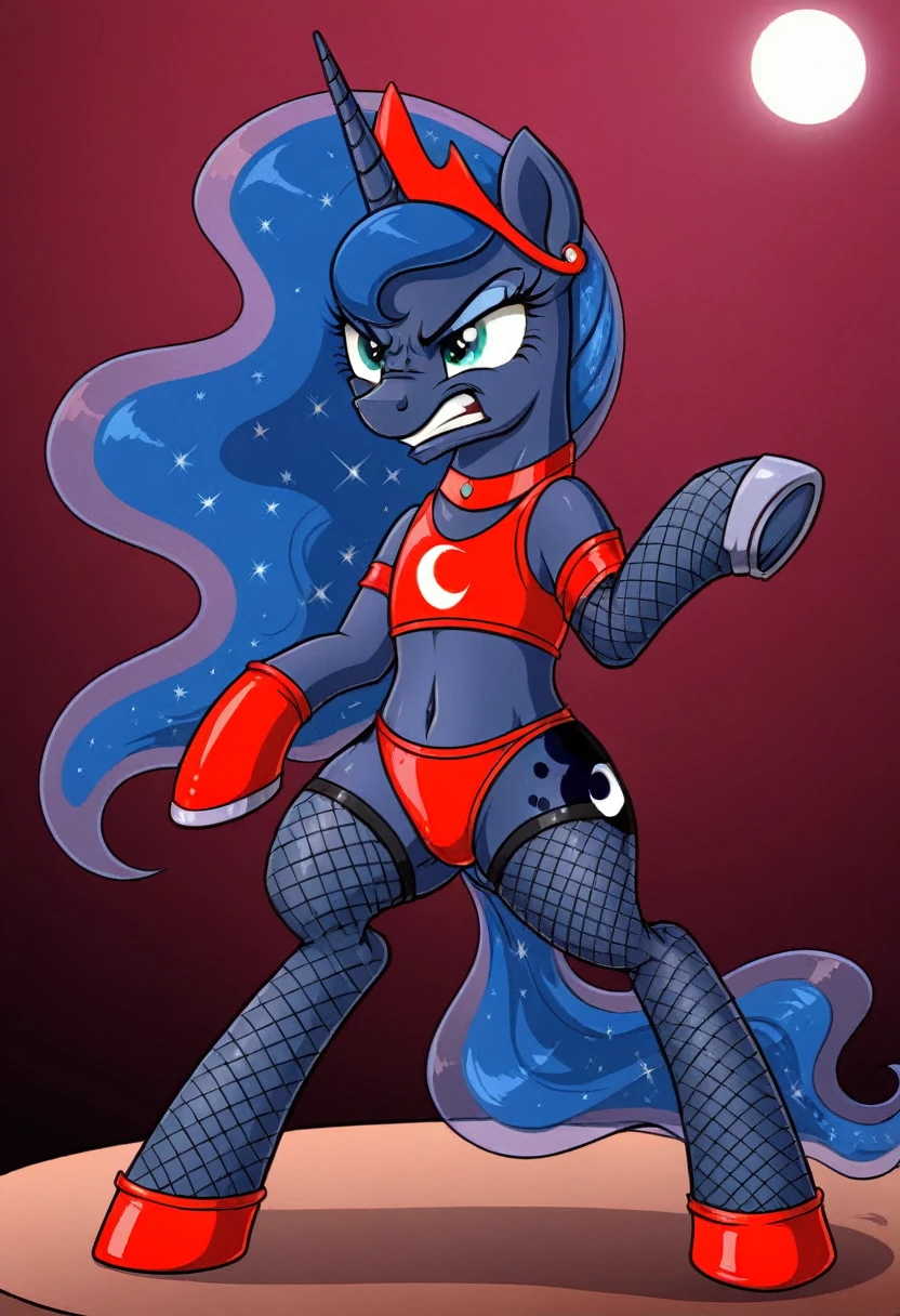 Pony angry Princessa luna in in fishnet tights b