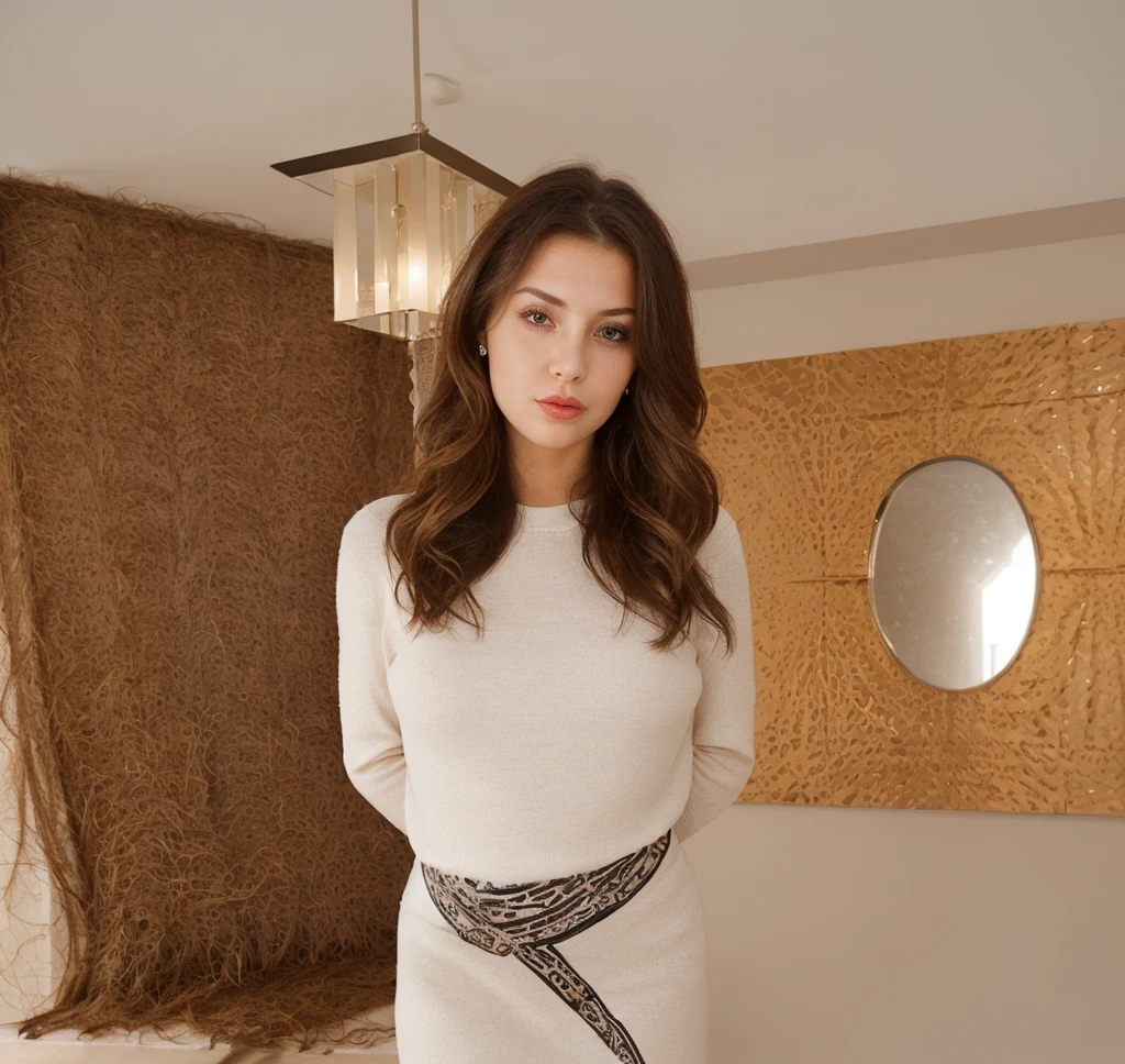 ((Highest quality)), ((8k)), ((masterpiece: 1.3)), (Perfect appearance), (Photorealism: 1.6), (JMA), (AIF), (Genuine:1.4), 1 Mature Woman, Perfect Anatomy, 65 years old, ((Realistic skin texture)), (Fine lines on the skin), (Dull skin), (Facial wrinkles), (Wrinkles around the eyes), double eyelid, Tear bags under the eyelids, Medium Long Hair, (Loose-fitting sexy dress), ((Standing posture: 1.3)), (Night Lounge: 1.2),