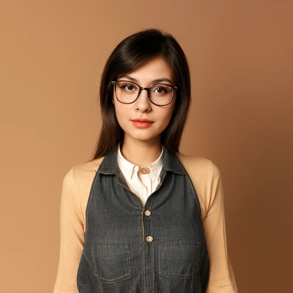 female wearing glasses, designer female, young lady