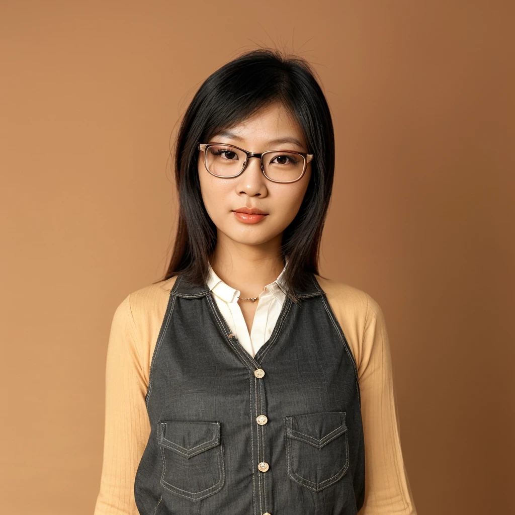 asian female wearing glasses, designer female, young lady