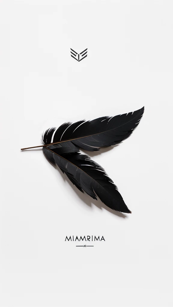 A minimal, modern, simple, cinematic logo design for the brand “Penamemoria". Create a modern, minimalistic, high-quality, logo of a feather that convey a sense of memories and dreams
