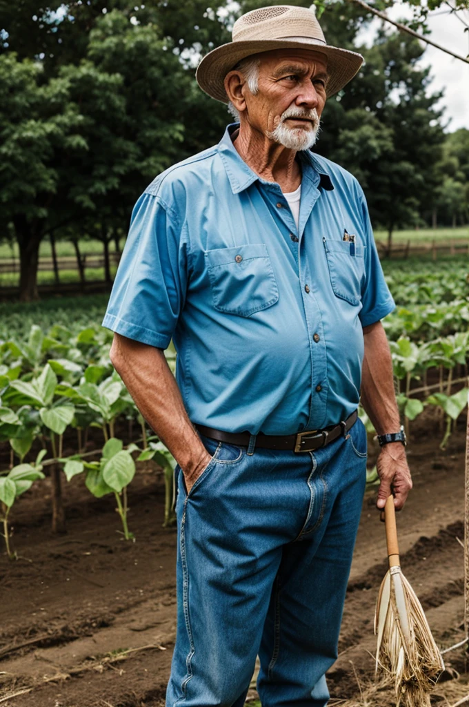 Old man farming 