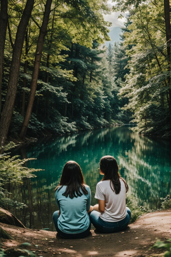 2 Best Friends sitting in nature 
 