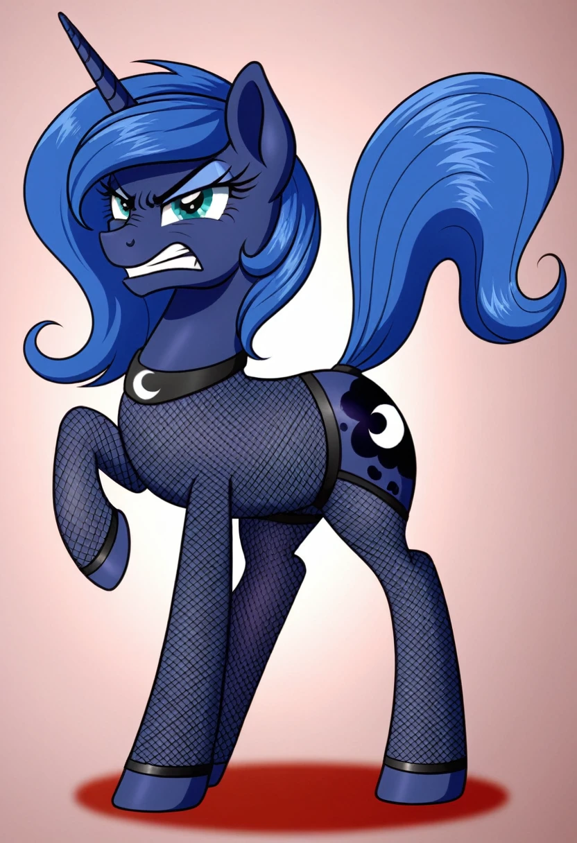 Pony angry Princessa luna in in fishnet tights b