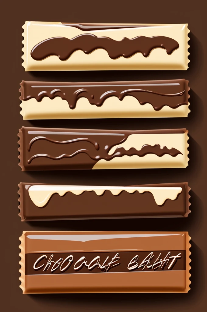 an illustration vector of a chocolate bar with psitachio and oeanut fillings