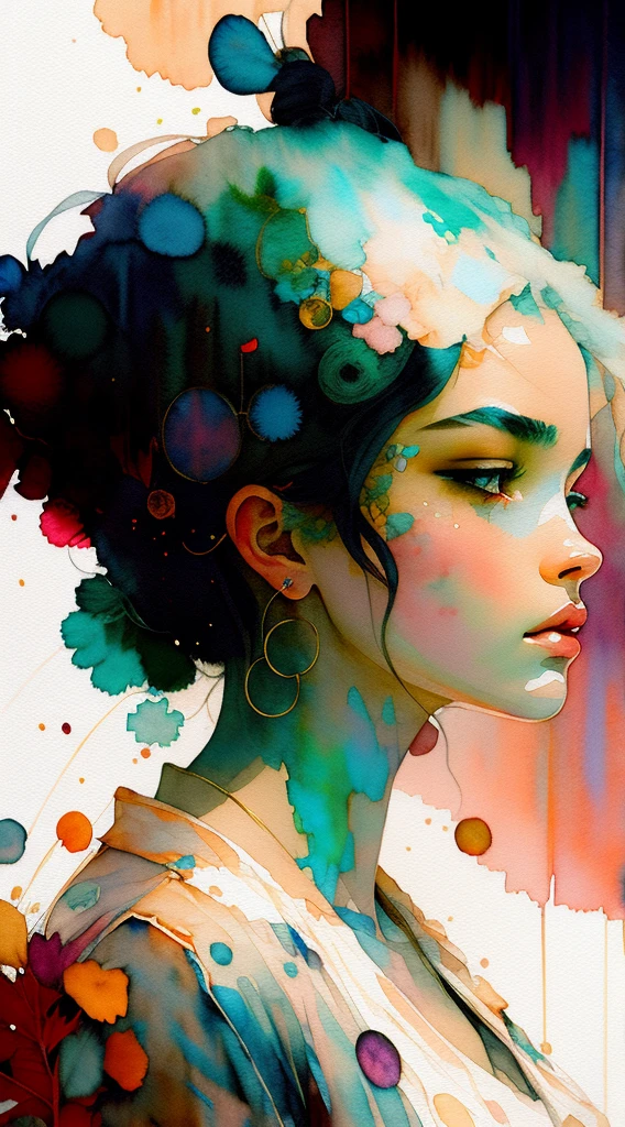 wtrcolor style, (roxe) digital art, official art, blown by the wind, masterpiece, beautiful, ((watercolor)), paint splatter, intricate detail. Great detail, [dripping:0.7], Trending on Artstation, Rachel Walker