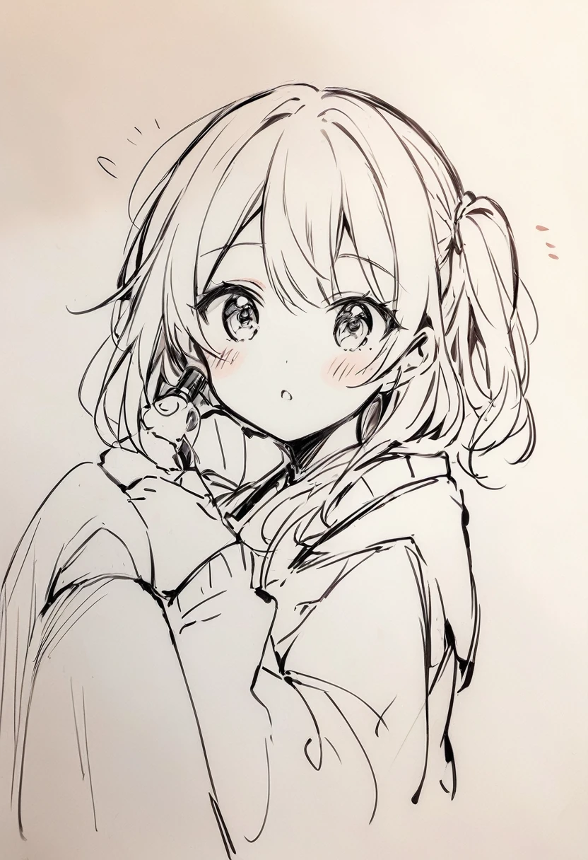 score_9, score_8_up, score_7_up, score_6_up BREAK sketch, manga, monochrome, sketch, detailed hatching shading, 1girl,solo, pen sketch, lovely