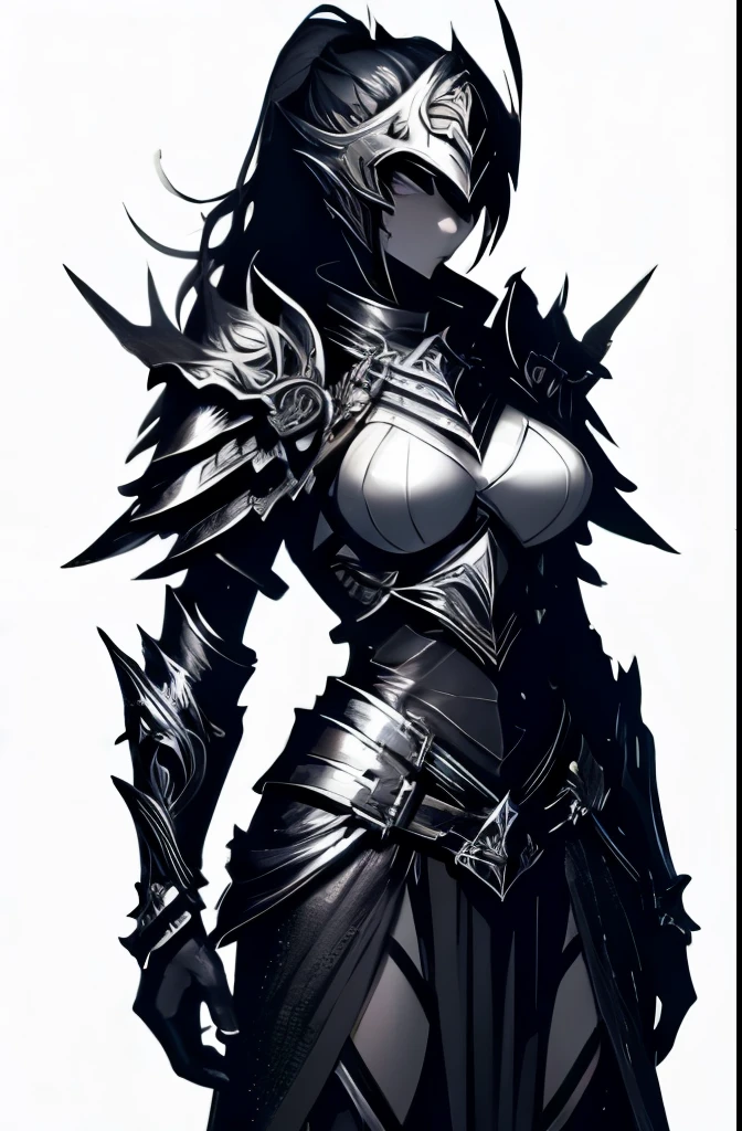 Female warrior in dark armor