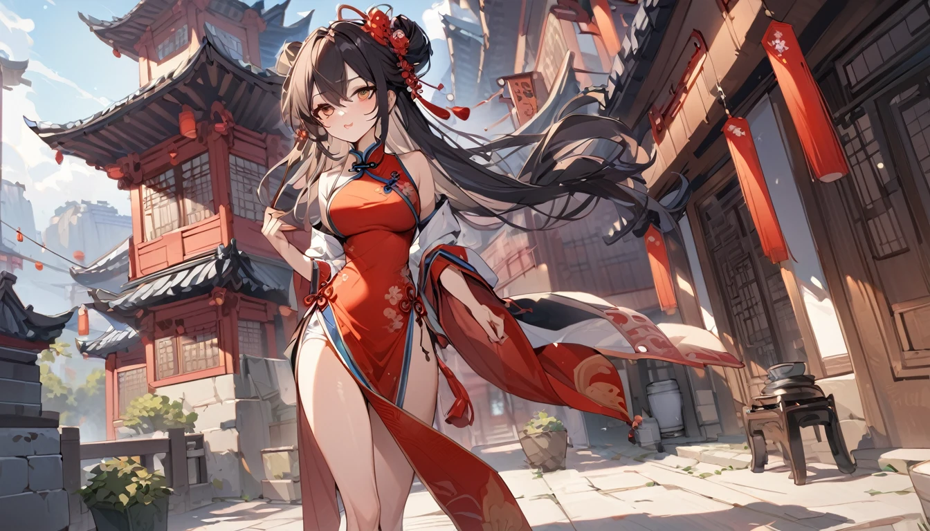(Highest quality),Chinese Beauty,Chinese Dress,Chinese historical buildings