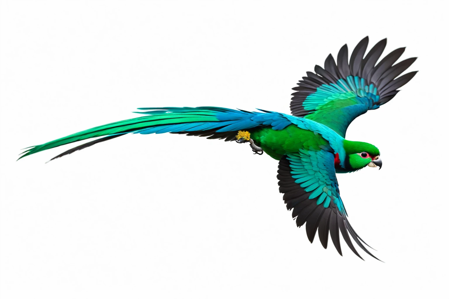 (8k, 16K, Highest quality, High resolution, 非常にdetailed,Anatomically correct, Realistic, RAW Photos: 1.1),
((quetzal:1.4), Costa Rica's national bird,Distinctive lapis lazuli tail feathers,Two very long tail feathers and two not so long tail feathers,((Deep green crest on head)),Lapis Lazuli Feather,The belly has red feathers,Black flight feathers,),
Textured, detailed, artistic,