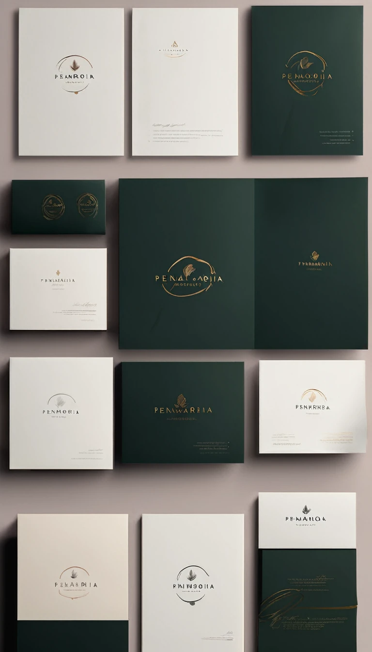 A minimal, modern, simple, cinematic logo design for the brand “Penamemoria". Create a modern, minimalistic, high-quality, logo of a dreamy. fantastic, poetic, masterpiece feather of Memories

