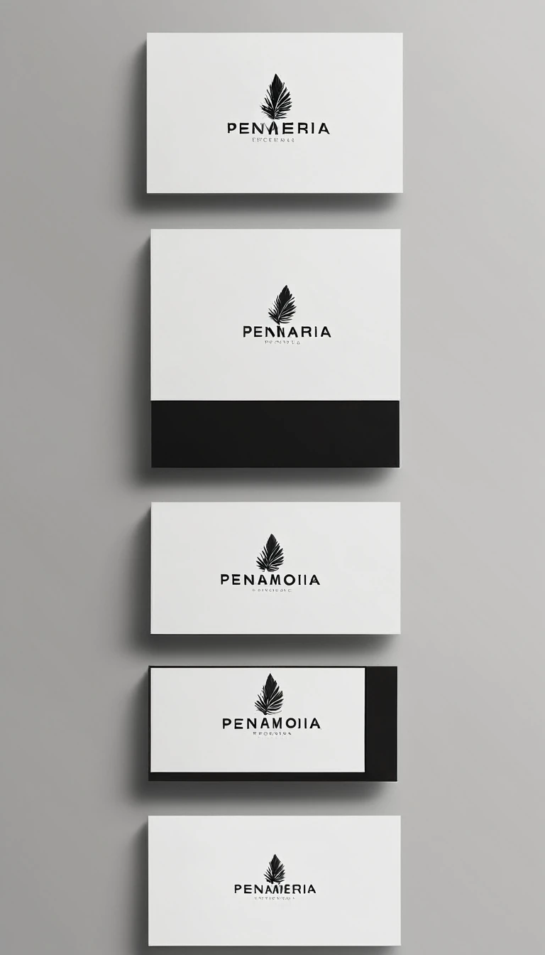 A minimal, modern, simple, cinematic logo design for the brand “Penamemoria". Create a modern, minimalistic, high-quality, logo of a boy-feather