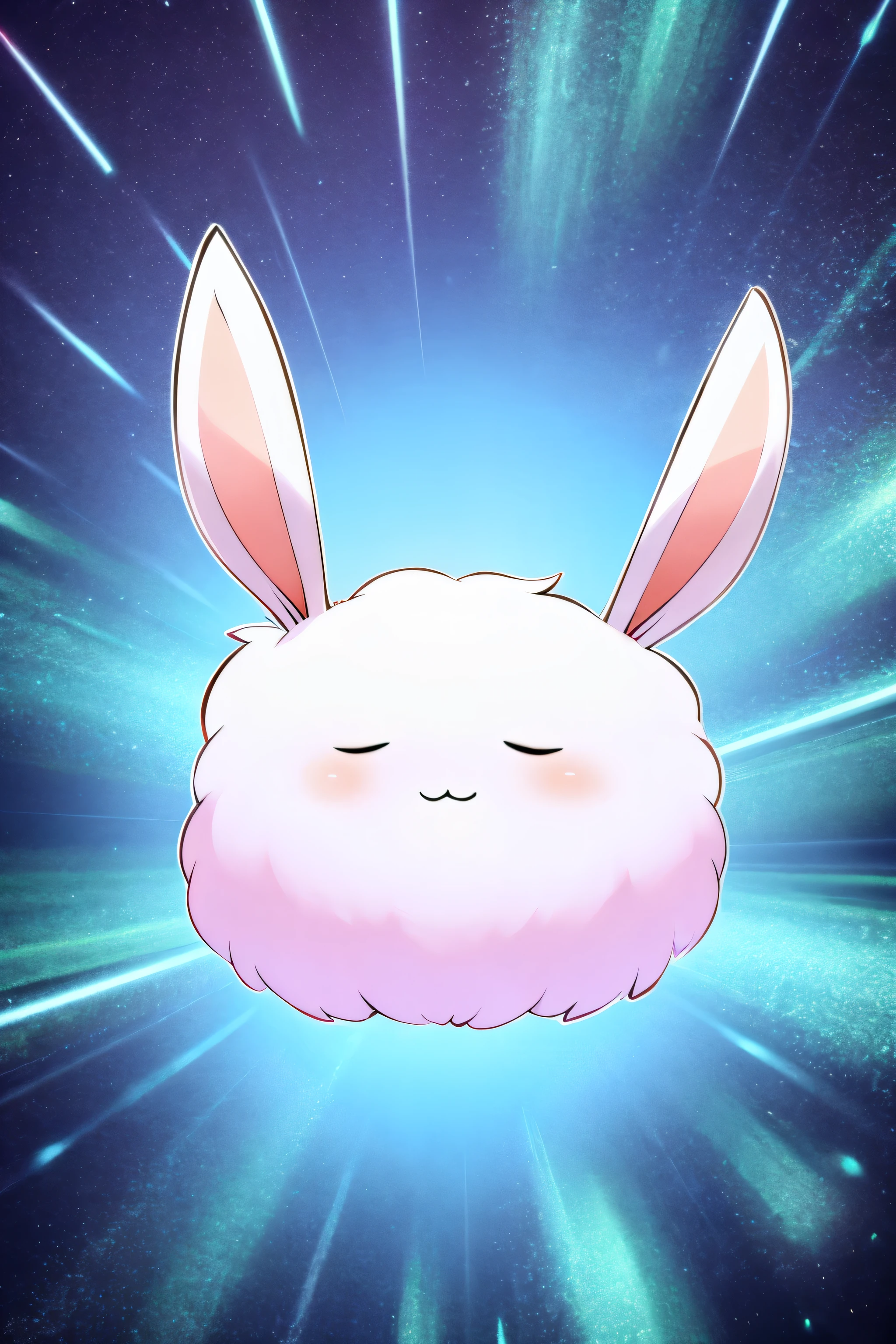 Small rabbit,fluffy,simple