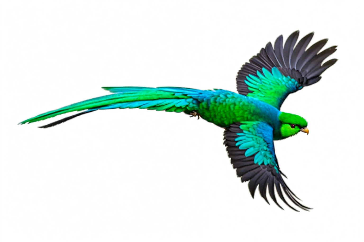 (8k, 16K, Highest quality, High resolution, 非常にdetailed,Anatomically correct, Realistic, RAW Photos: 1.1),
((quetzal:1.4), Costa Rica's national bird,Distinctive lapis lazuli tail feathers,Two very long tail feathers and two not so long tail feathers,((Deep green crest on head)),Lapis Lazuli Feather,The belly has red feathers,Black flight feathers,),
Textured, detailed, artistic,