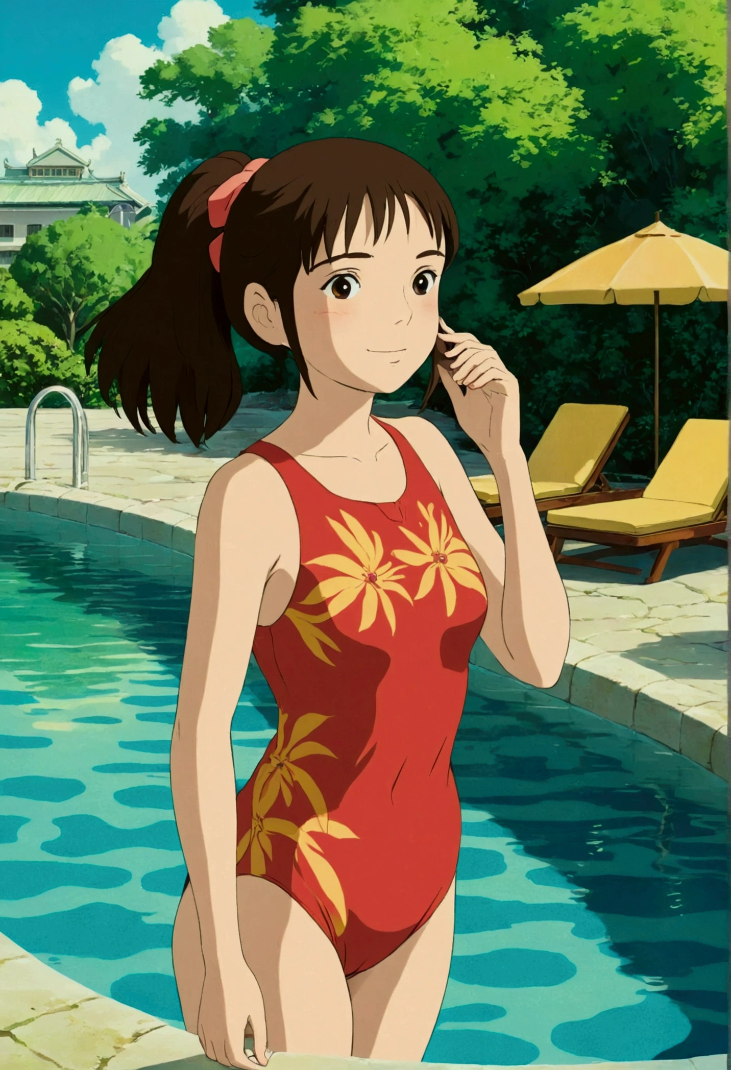 Ghibli　summer 　Poolside　girl