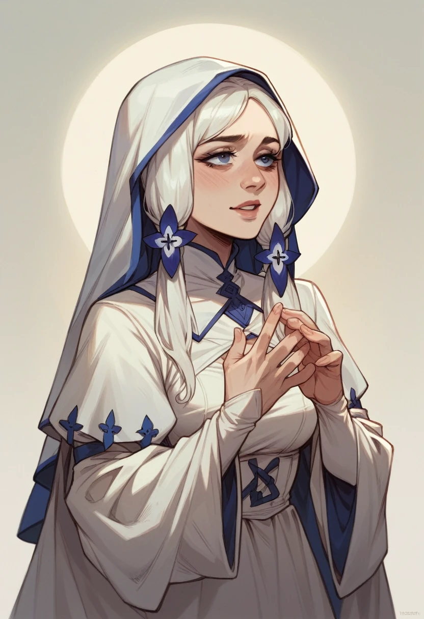 Masterpiece, Best Quality, 1 girl, illustrious (maiden&#39;s glow lily) (blue lane), by white, very long hair, Blue eyes, Hair ornaments, old, neckline, chinese dress, Chinese clothing, official alternative costume, white thighs, garter straps, short sleeves, chinese comment, lantern,