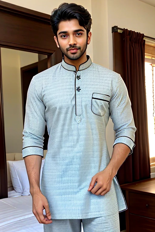 Bengali handsome man is wearing kurta pajama