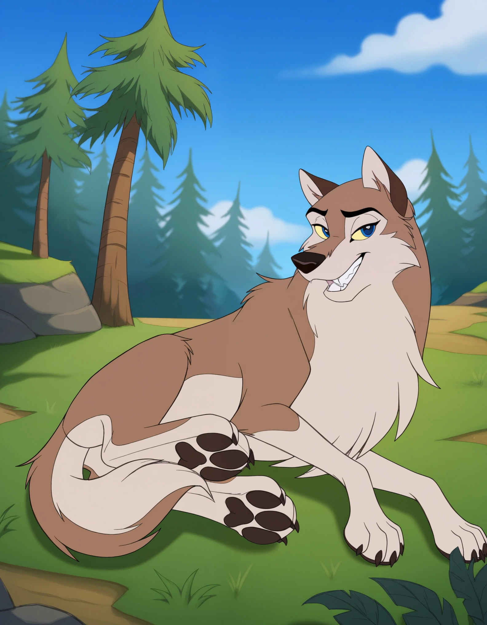 aleu": 50, "simple background": 11, "white background": 9, "standing": 23, "full body": 18, "closed eyes": 8, "no humans": 50, "dog": 35, "animal focus": 36, "1girl": 50, "wolf": 50, "animal": 50, "body fur": 50, "two tone fur": 50, "solo": 46, "open mouth": 22, "blue eyes": 40, "animalization": 10, "yellow sclera": 41, "grass": 11, "looking at viewer": 13, "closed mouth": 14, "furry": 3, "tail": 1, "from side": 4, "colored sclera": 14, "fangs": 11, "animal ears": 4, "teeth": 3, "clenched teeth": 2, "outdoors": 29, "blurry": 7, "blurry background": 5, "half-closed eyes": 1, "cave": 1, "sky": 13, "day": 10, "cloud": 8, "purple background": 1, "grey background": 1, "lying": 2, "on side": 1, "sleeping": 1, "blue background": 2, "tree": 10, "nature": 5, "forest": 5, "night": 3, "blue sky": 6, "pine tree": 2, "rock": 2, "twilight": 1, "cliff": 1, "purple sky": 1, "palm tree": 1, "smile": 1, "white fur": 1, "scene reference": 1, "claws": 1, "ocean": 1