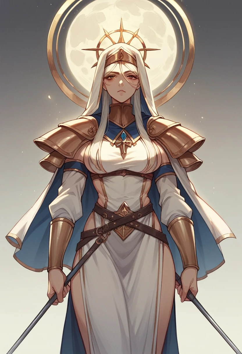 The Moon beautiful woman Warrior Priestess