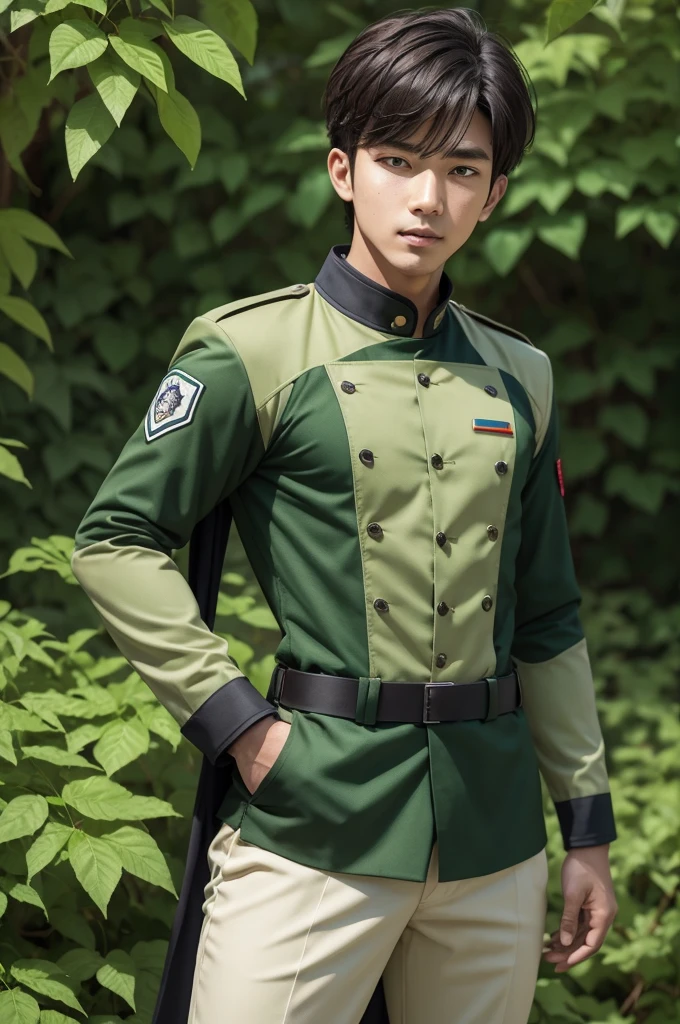 Make a uniform for a hero called Leaf Man 