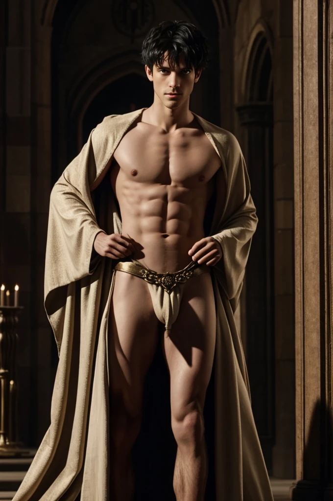 Generates Merlin from the 7 deadly sins without any clothes