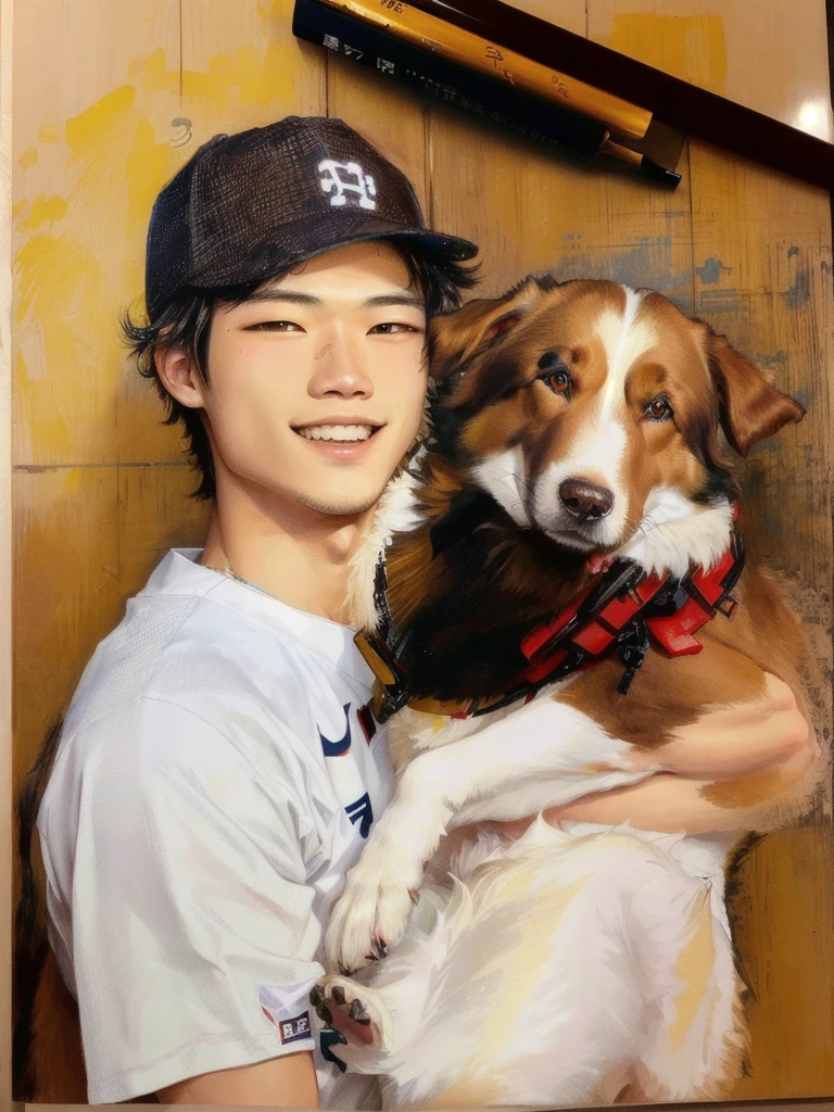 Shohei Otani and his dog