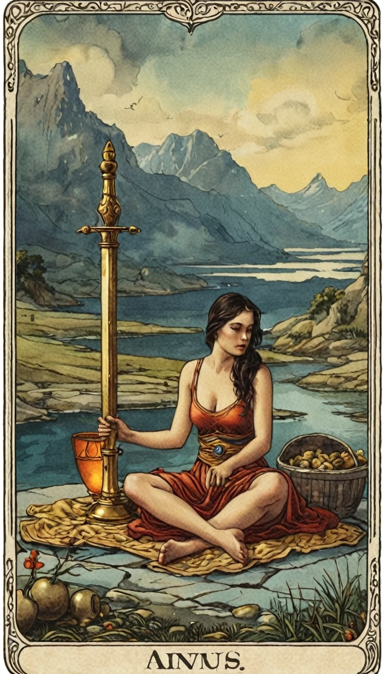 4 of swords, tarot card, tartarian style, very realistic, 1. **Four of Swords Tarot Card Meaning**:
- Represents a moment to **take a break** and **regroup**.
- Encourages **rest**, especially after challenging circumstances or emotional turmoil.
- **Zodiac sign**: **Libra** (ruled by **Venus**).
- Element: **Air**.
- Keywords: **Anxiety**, **solitude**, **recuperation**, **contemplation**.
2. **Love Reading**:
- For singles: **Recharge** and ease up on yourself.
- For couples: **Honor individual needs** within the relationship.
- Autonomy is attractive!
Remember, sometimes slowing down and finding inner peace is essential for growth.
