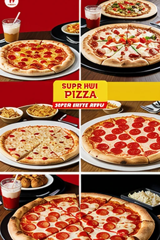 a super original local pizza hut restaurant with variety on the menu and games for the s