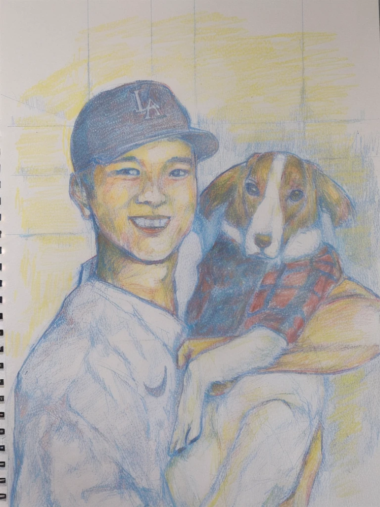 Shohei Otani and his dog