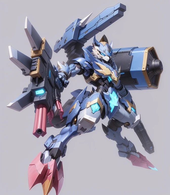 Wolf Digimon Blue Male Weapon Holding Concept Art Fantasy, Elemental fire, Skill Firepower