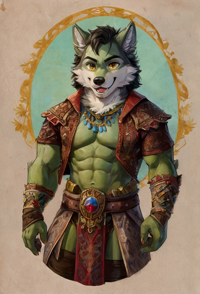 Wolf furry orc male