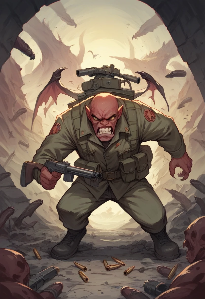 war, hell, angry, bullet, gun, devil