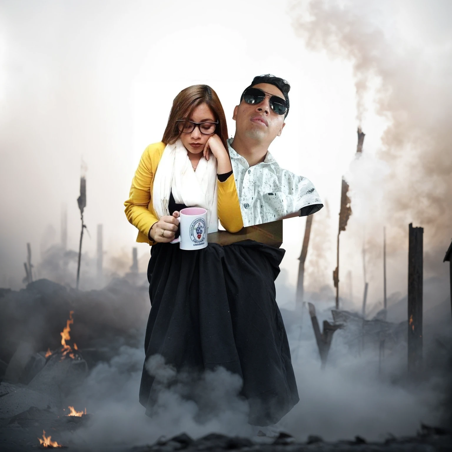 May they be burned and may they be in a landscape