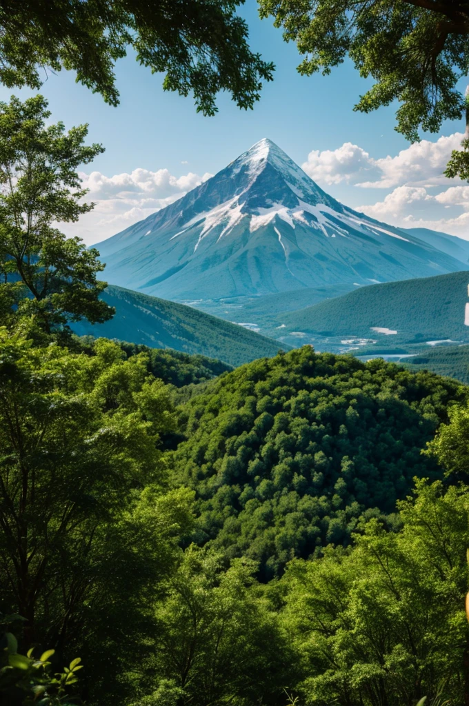 Mountain with greenery