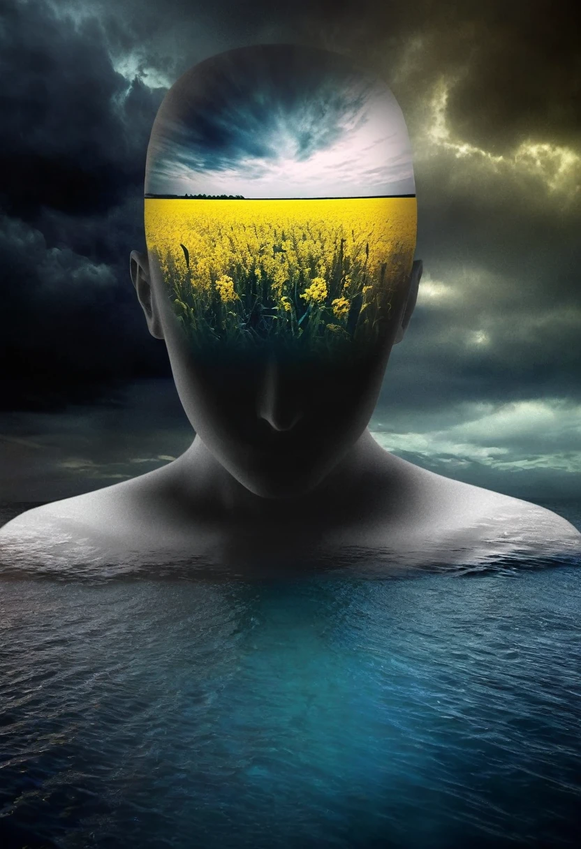 my fears seen from my soul are different my fears look sad and desolate ,the image looks very real, impressive colors 16k light of nostalgia dark and sad atmosphere depth of field 24k composition photography volume in shadows communicate idea unique piece work of art spectacular lighting