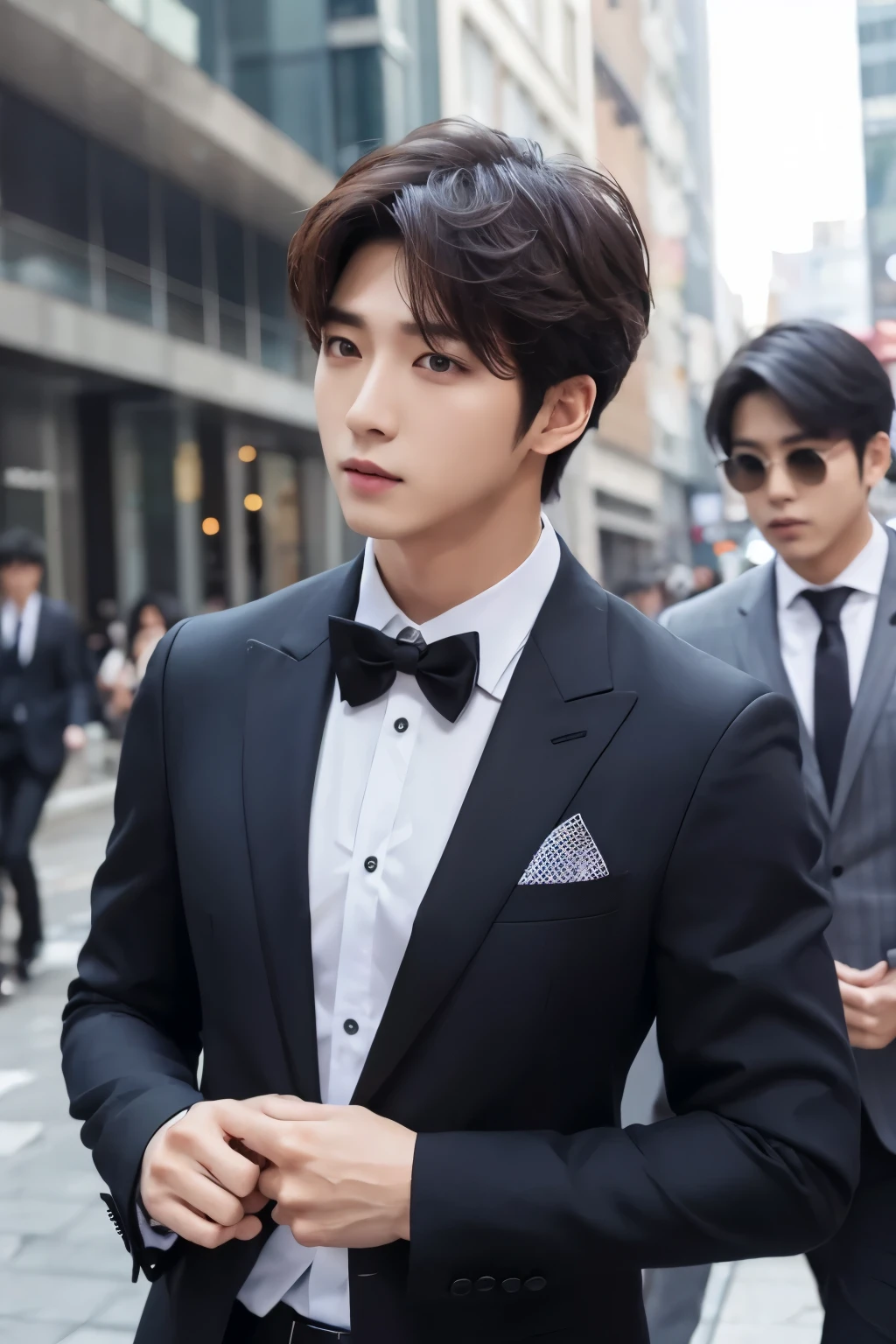 Handsome Hallyu 3d male suit Non-existent person