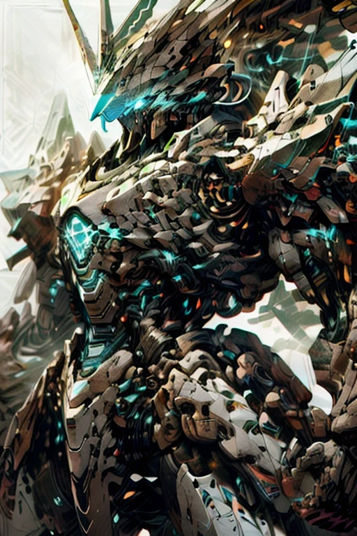 [(White background:1.5)], Hongmei tea,Blue mecha standing,Heavy armor,Strong limbs,Energy core,Powered Armor,Full nail,best quality,masterpiece,no humans,V-shaped fins,blue theme