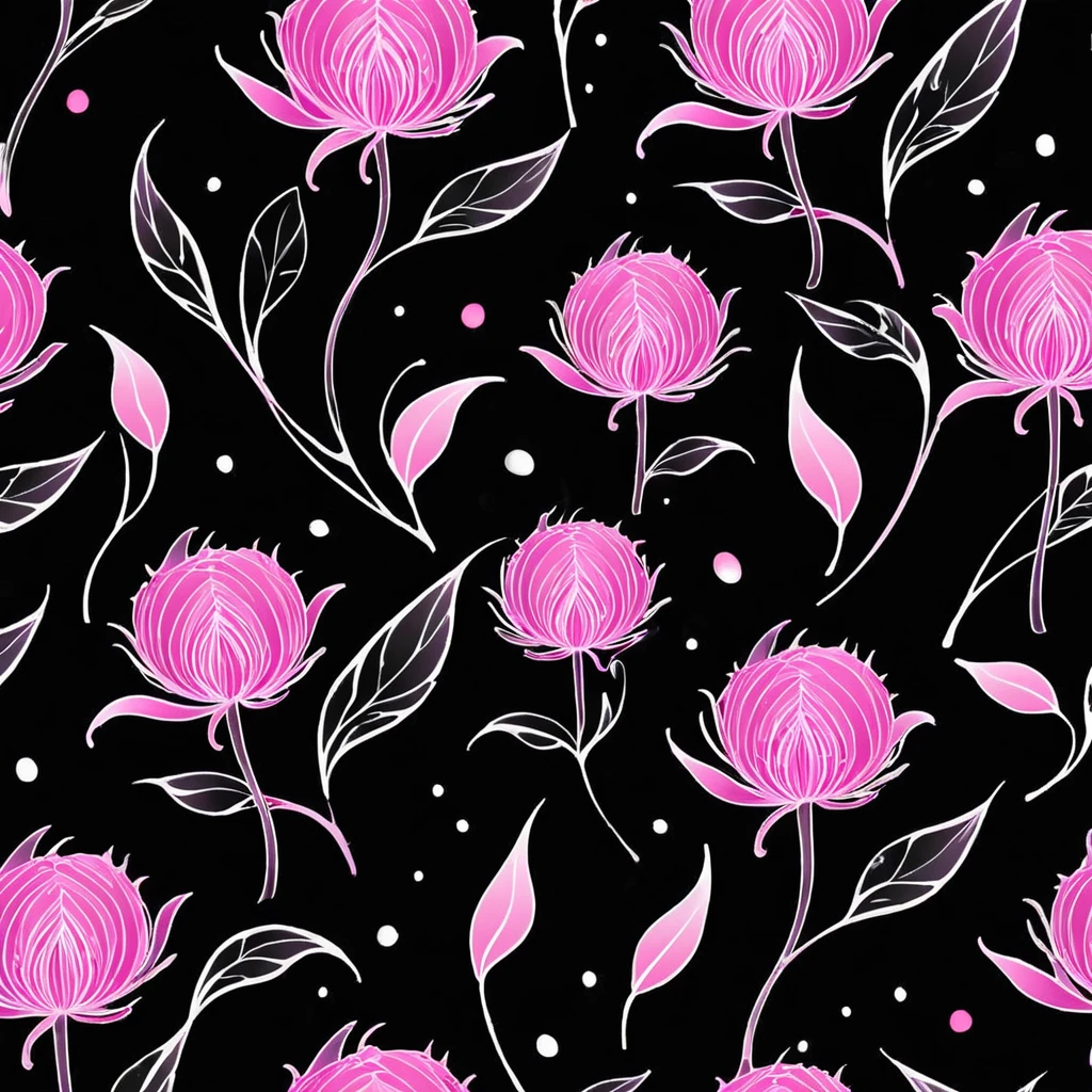(A will-o'-the-wisp 1.1),  character, amaranth pink, black background