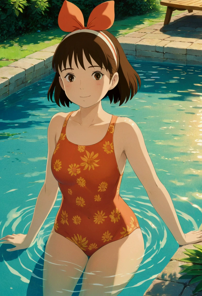 Ghibli summer Pool swim girl