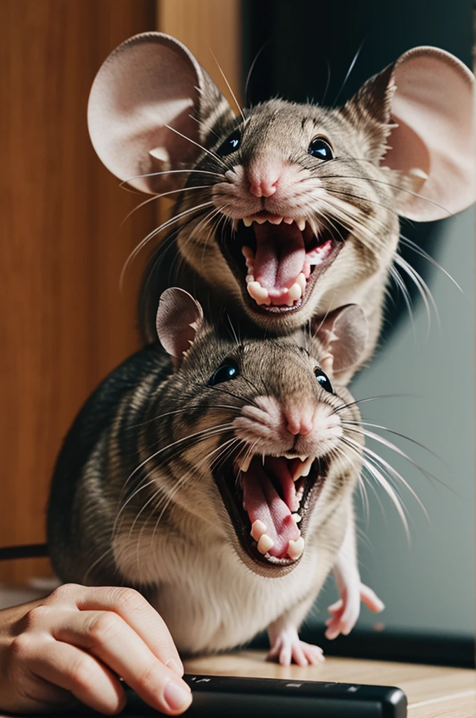Create a mouse with an open mouth 