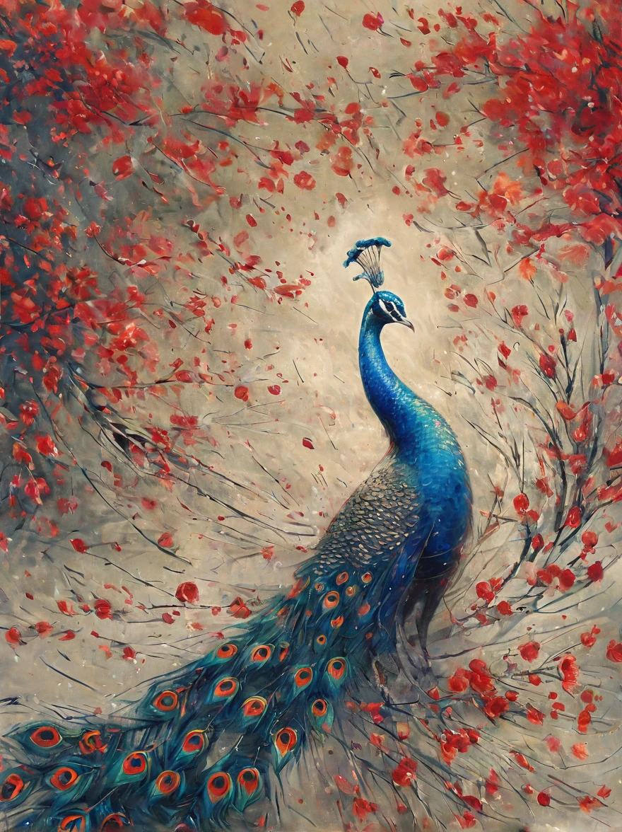 Peacock,red flame,Poverty alleviation